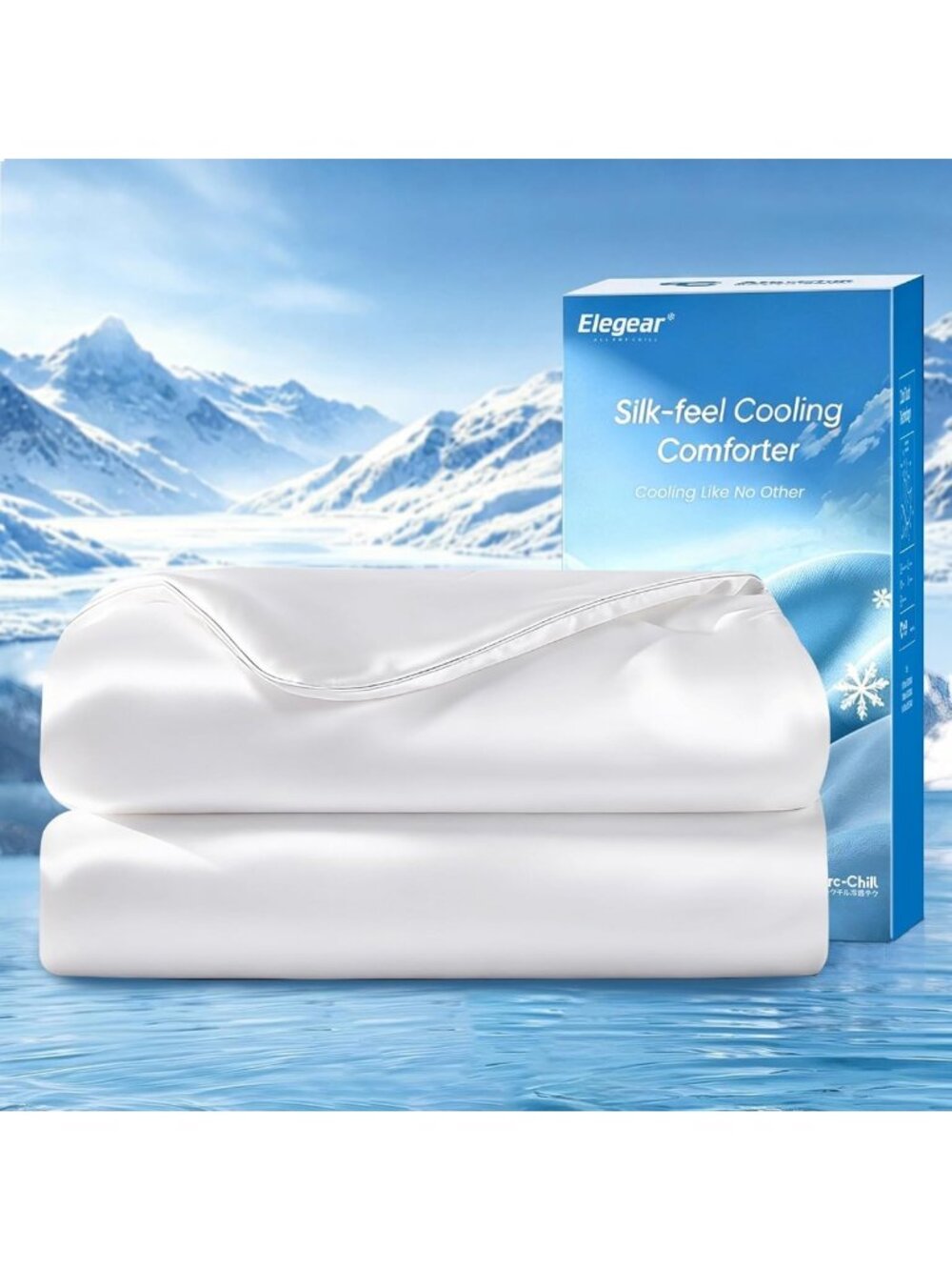 Cooling Satin Comforter King Size - Lightweight Blanket for Hot Sleepers